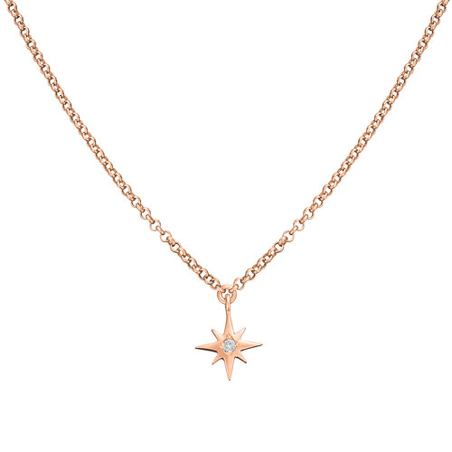 Diamond Star Necklace | Classic Gold