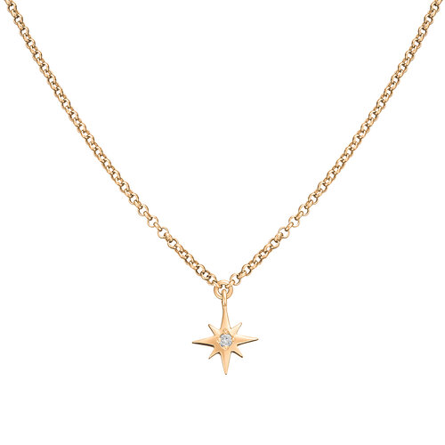 Diamond Star Necklace | Yellow Gold