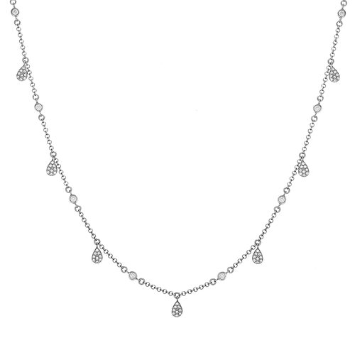 Raindrops Necklace | White Gold