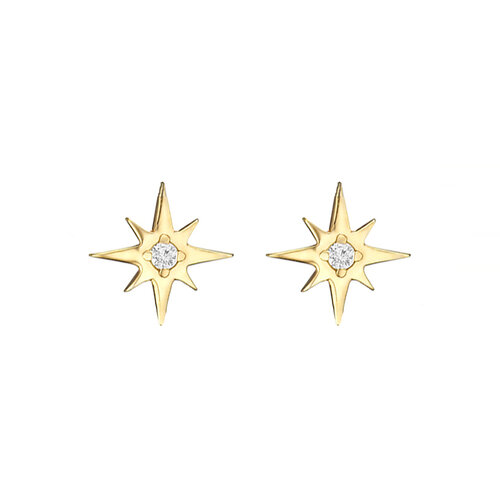 Star Earrings | Yellow Gold