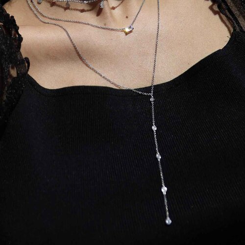 Allure Necklace  | Rhodium Plated