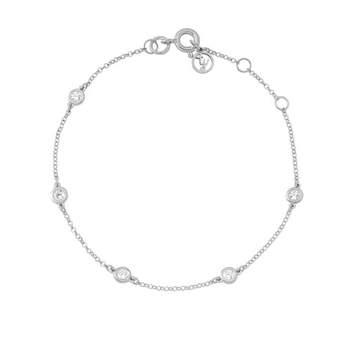 Dot Bracelet | White Gold