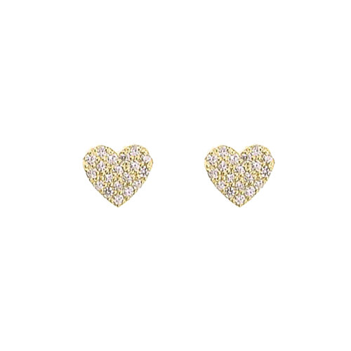 Hearts Mini Earrings | Yellow Gold Plated