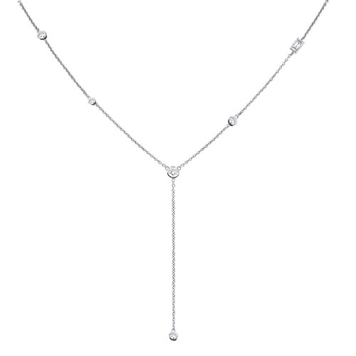 Paola Necklace  | Rhodium Plated