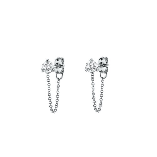 Emma earrings | Rhodium Plated